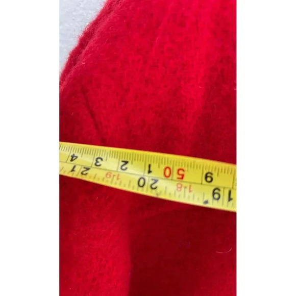 Gallery Womens Long Trench Wool Midi Coat Red Sz 10 - Picture 7 of 14